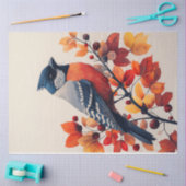 ブランチ上の鳥の紅葉の分離 薄葉紙 (クラフト)