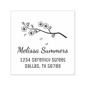 ブランチ付き花差出人住所 セルフインキングスタンプ (デザイン)