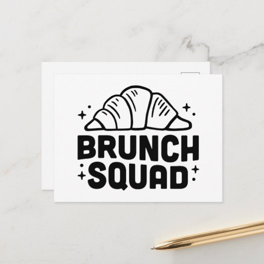 ブランチ分隊の審美的クロワッサン恋人引用文 ポストカード (正面/裏面インサイチュ)