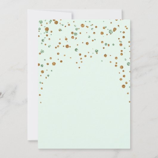 ブランチ及び快活なグリッターのブライダルシャワーの招待状 招待状 (裏面)