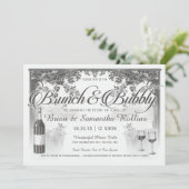 ブランチ及び快活な招待状|のカップルのシャワー 招待状 (スタンド正面)