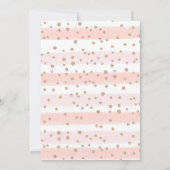 ブランチ及び金ゴールドのシャンペンの快活なばら色のブライダルシャワー 招待状 (裏面)