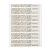 ブランチ図解入りの、写真付きのズウッドランドホリデークリスマス ラップアラウンドラベル (シート)