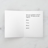 ブランチ招待状、ラベンダーとレース 招待状 (内部)