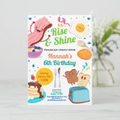 ブランチ朝食の招待。子供の誕生日 招待状 (スタンド正面)