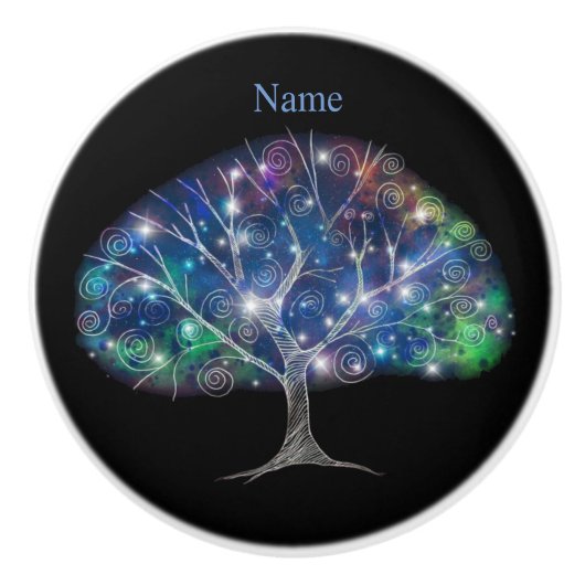 ブランチ渦巻形のツリーサンダー_コーブ セラミックノブ (正面)