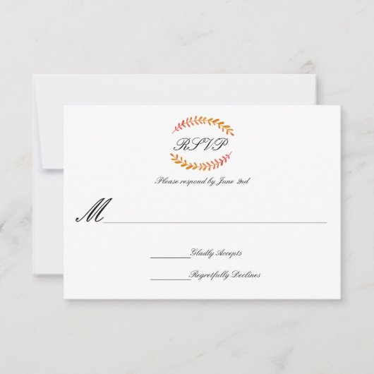 ブランチ秋リース- 3x5 RSVP (正面)