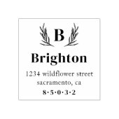 ブランチ素朴モノグラム差出人住所 ラバースタンプ (インプリント)