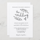 ブランチ素朴結婚式招待状 招待状 (正面/裏面)