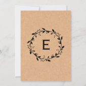 ブランチ素朴&バブリー赤ちゃんシャワーモダンラウレル 招待状 (裏面)