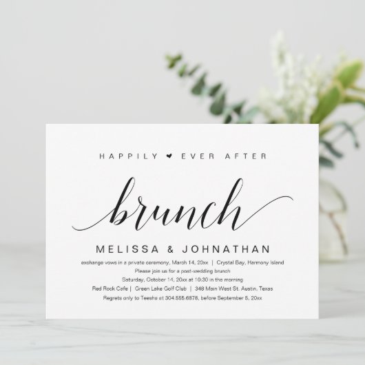 ブランチ結婚の招待後、幸いにも彼の駆け落ち 招待状 (スタンド正面)