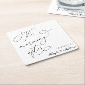 ブランチ結婚の翌朝 スクエアペーパーコースター (アングル)