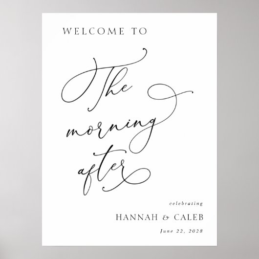 ブランチ結婚ウェルカムサインの後の朝 ポスター (正面)