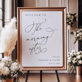 ブランチ結婚ウェルカムサインの後の朝 ポスター