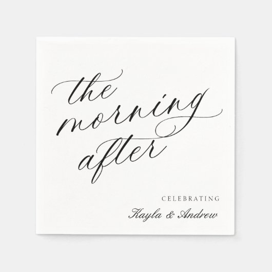 ブランチ結婚ナプキンの後の朝 スタンダードカクテルナプキン (正面)