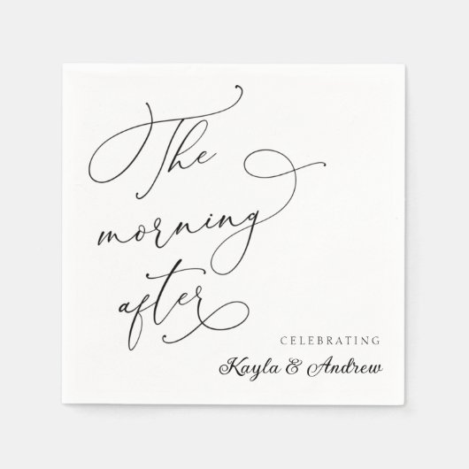 ブランチ結婚ナプキンの後の朝 スタンダードカクテルナプキン (正面)