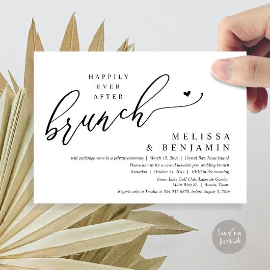 ブランチ結婚式の駆け落ち後ずっと幸せに 招待状