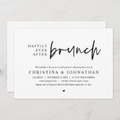 ブランチ結婚式パーティーの後に幸せに， PDF 招待状 (正面/裏面)