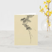 ブランチ葉&ベリー北斎ファインアート カード (黄色い花)