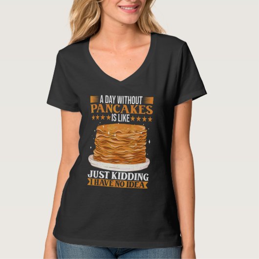 ブランチ衣装パンケーキコスチューム朝食パンケーキ Tシャツ (正面)