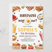 ブランチ誕生日招待状朝食パーティーグルメ 招待状 (正面)