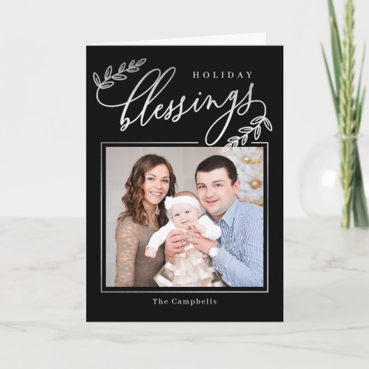 ブランチ賛美折り畳みホリデーフォトカード シーズンカード (正面)