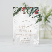 ブランチ赤い果実スノーフレークリハーサルディナー 招待状 (スタンド正面)