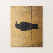 ブランチ金ゴールド背景 ジグソーパズル (縦)