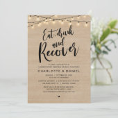 ブランチ食べの後の朝、飲み物と回復 招待状 (スタンド正面)