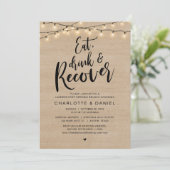 ブランチ食べの後の朝、飲み物と回復 招待状 (スタンド正面)