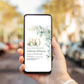 ブランチ80歳の誕生日 招待状