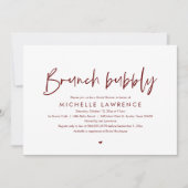ブランチ・アンド・バブリー、モダンカジュアルブライダルシャワー 招待状 (正面)
