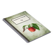 ブランチ・コンポでおいしい桃パーソナライズされた ノートブック (右側)