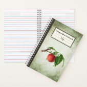 ブランチ・コンポでおいしい桃パーソナライズされた ノートブック (内側)