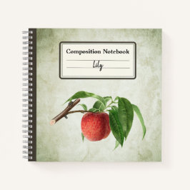 ブランチ・コンポでおいしい桃パーソナライズされた ノートブック