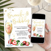 ブランチ バブリィ イチゴ シャンパン ウェディング シャワー 招待状