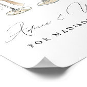 ブランチ&バブリーウォーターカラーシャンパンブライダルシャワー ポスター (角)