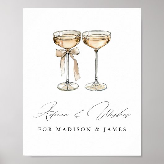 ブランチ&バブリーウォーターカラーシャンパンブライダルシャワー ポスター (正面)