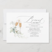 ブランチ&バブリーエレガントグリーンブライダルシャワー 招待状 (正面)