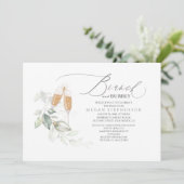 ブランチ&バブリーエレガントグリーンブライダルシャワー 招待状 (スタンド正面)