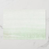 ブランチ&バブリーエレガントグリーンブライダルシャワー 箔招待状 (裏面)