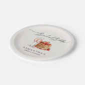 ブランチ&バブリーエレガントパンケーキピンクブライダルシャワー ペーパープレート (アングル)