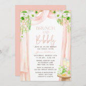 ブランチ&バブリーエレガントフローラブライダルシャワー 招待状 (正面/裏面)