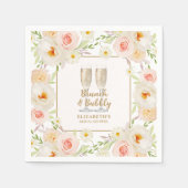 ブランチ&バブリーガーデンフローラブライダルシャワー スタンダードカクテルナプキン (正面)