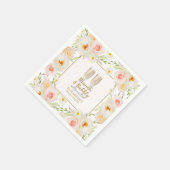 ブランチ&バブリーガーデンフローラブライダルシャワー スタンダードカクテルナプキン (角)