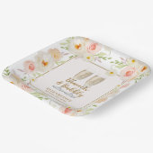 ブランチ&バブリーガーデンフローラブライダルシャワー ペーパープレート (傾斜あり)