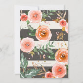 ブランチ&バブリーグリッターバラグレイブライダルシャワー 招待状 (裏面)