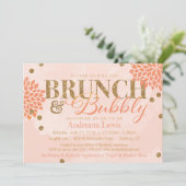 ブランチ&バブリーグリッター水カラーシャワー招待状 招待状 (スタンド正面)