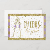 ブランチ&バブリーシャワーサンキューカードフェイクグリッター サンキューカード (正面/裏面)