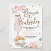ブランチ&バブリーシャンパンクロワッサンブライダルシャワー 招待状 (正面)